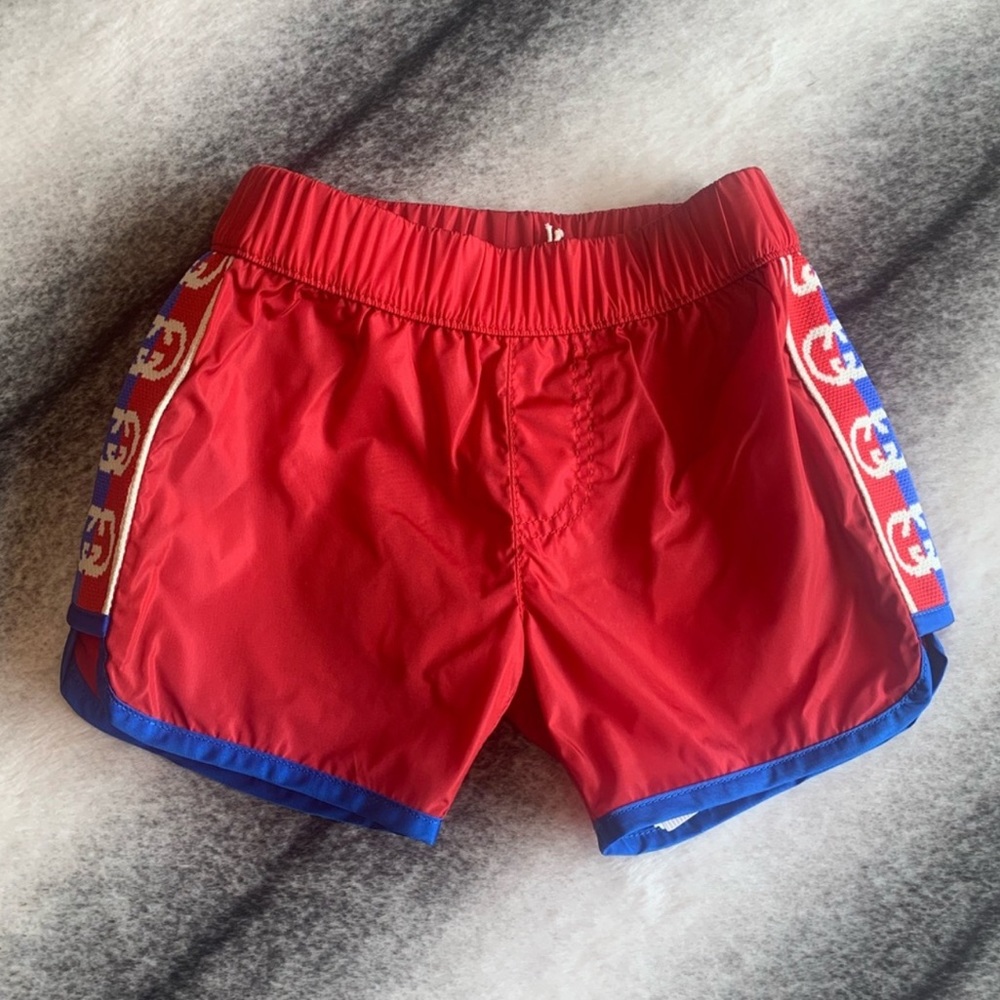 Gucci GG Logo Swim Trunk Parachute Rib Boxer Swimsuit Trunks